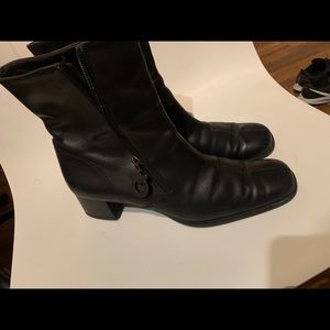 Salvatore Ferragamo Zip Leather Nero Napa Boots